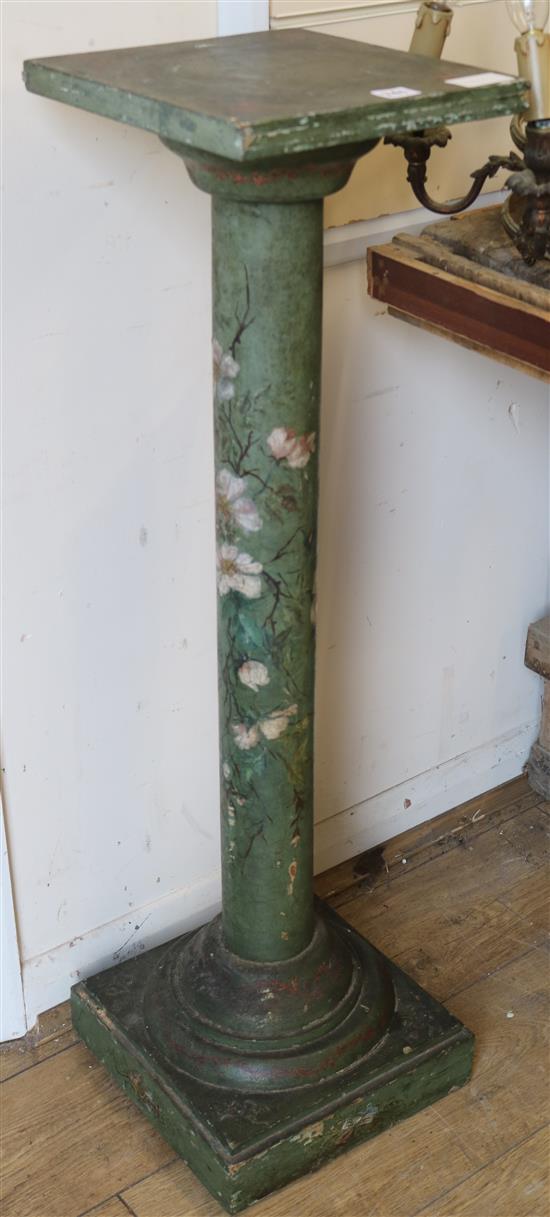 A Napoleon III painted column, W.27cm
